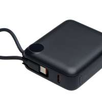 Внешний аккумулятор со встроенным кабелем &laquo;Liri&raquo;, QC/PD, 10000 мАч