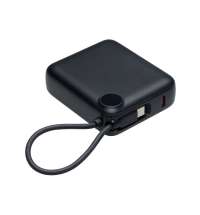 Внешний аккумулятор со встроенным кабелем &laquo;Liri&raquo;, QC/PD, 10000 мАч