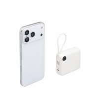 Внешний аккумулятор со встроенным кабелем &laquo;Liri&raquo;, QC/PD, 10000 мАч