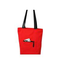 Сумка на молнии Zipper Neo из хлопка 280 г c карманом на молнии спереди