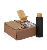 Набор &laquo;Wooden&raquo; с бутылкой, блокнотом, ручкой и подставкой для телефона 