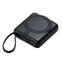 Магнитный беспроводной внешний аккумулятор c подсветкой лого &laquo;Энчант&raquo;, 10000 мАч