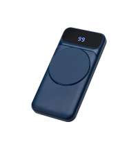 Магнитный беспроводной внешний аккумулятор со встроенными кабелями &laquo;Мэни&raquo;, 10000 мАч