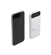 Магнитный беспроводной внешний аккумулятор со встроенными кабелями &laquo;Мэни&raquo;, 10000 мАч