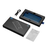 Внешний аккумулятор со встроенными кабелями &laquo;Фрэйм&raquo;, 10000 мАч