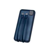 Внешний аккумулятор со встроенными кабелями &laquo;Фрэйм&raquo;, 10000 мАч