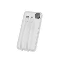 Внешний аккумулятор со встроенными кабелями &laquo;Фрэйм&raquo;, 10000 мАч