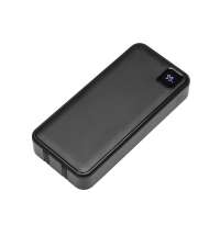 Внешний аккумулятор со встроенными кабелями «Фрэйм Про», быстрая зарядка, 20000мач