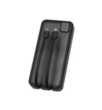 Внешний аккумулятор со встроенными кабелями &laquo;Фрэйм Про&raquo;, быстрая зарядка, 20000мач