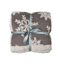 Плед Snowflake новогодний с капюшоном