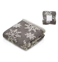 Плед Snowflake новогодний с капюшоном