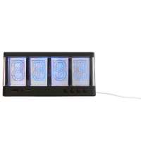 Часы с LED-подсветкой и беспроводной зарядкой &laquo;Cyber&raquo;, 10 Вт