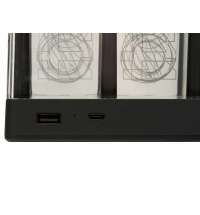 Часы с LED-подсветкой и беспроводной зарядкой &laquo;Cyber&raquo;, 10 Вт