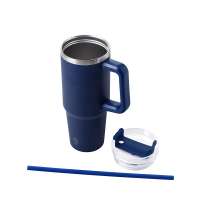 Термокружка &laquo;Крэнстон&raquo; с трубочкой и поворотной крышкой, 850 мл