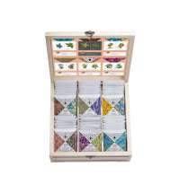 Подарочный набор с пакетированным чаем в деревянной шкатулке без лого 