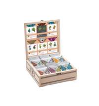 Подарочный набор с пакетированным чаем в деревянной шкатулке без лого 