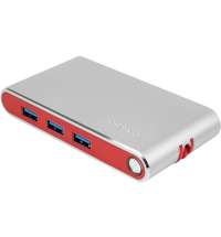 Хаб 8-в-1 Type-C «Hermes», USB 3.0 x 3, Type-C PD, HDMI, LAN, картридер