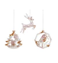 Набор елочных игрушек: Снегирь, Олень, Ель