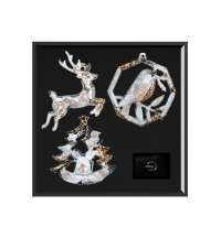 Набор елочных игрушек: Снегирь, Олень, Ель