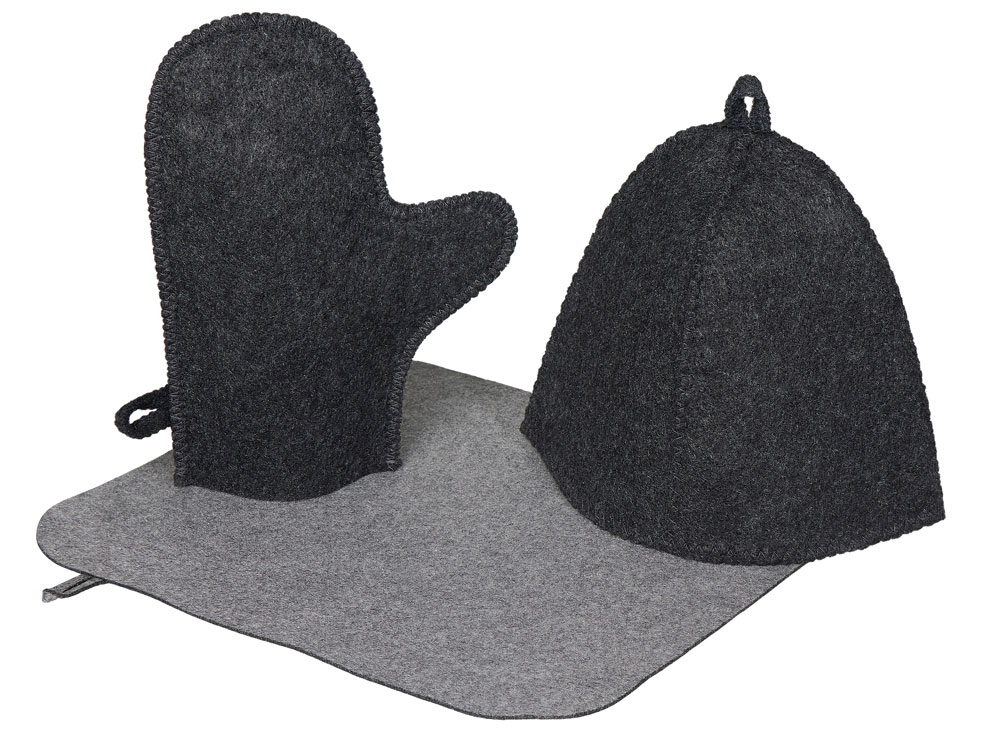 Банный набор из шапки, рукавицы и коврика &laquo;Calm&raquo;