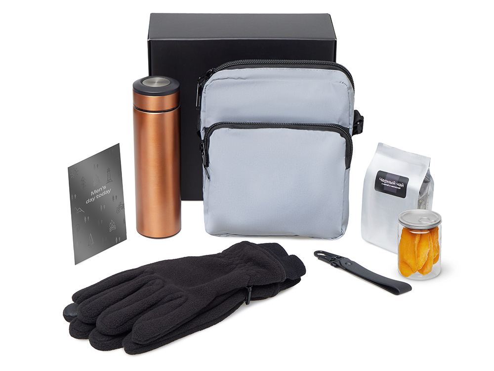 Подарочный набор &laquo;Re:m. Step&raquo;  с термосом, перчатками и сумкой