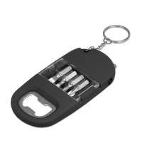 Брелок-открывалка с отвертками и фонариком &laquo;Uni&raquo; софт-тач