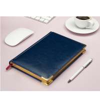 Ежедневник датированный А5 &laquo;Sidney Nebraska&raquo; на 2026 год, с золотым срезом и уголками