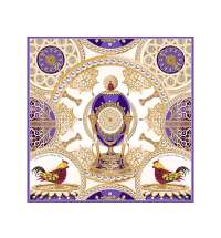 Платок &laquo;Пасхальное яйцо-часы Петушок&raquo;