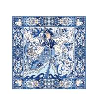 Платок &laquo;Царевна-Лебедь&raquo; 100% шелк