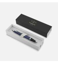 Ручка шариковая Parker IM Core Matte Blue CT, темно-синяя с черным