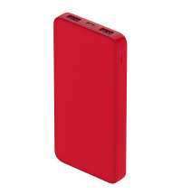 Внешний аккумулятор Polus, 10000 Mah, софт-тач покрытие, красный