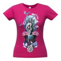 Футболка женская ярко-розовая фуксия «Beauty Sleep»