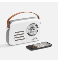 Bluetooth-колонка с радио Retronica, белая
