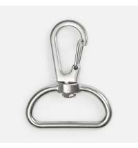 Застежка-карабин Snap Hook, L, серебристая (хром)