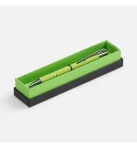 Ручка шариковая Keskus Soft Touch в футляре, зеленое яблоко