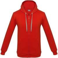 Толстовка на молнии с капюшоном Unit Siverga Heavy, красная