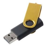 Флешка черная с желтым 16 Гб «Twist Color» ?