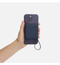 Внешний аккумулятор с подсветкой Риттер PD (Ritter PD) 10000mAh с функцией беспроводной зарядки 15W, синий