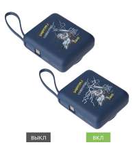Внешний аккумулятор с подсветкой Риттер PD (Ritter PD) 10000mAh с функцией беспроводной зарядки 15W, синий