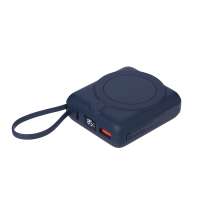 Внешний аккумулятор с подсветкой Риттер PD (Ritter PD) 10000mAh с функцией беспроводной зарядки 15W, синий