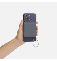 Внешний аккумулятор с подсветкой Риттер PD (Ritter PD) 10000mAh с функцией беспроводной зарядки 15W, серый