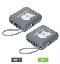 Внешний аккумулятор с подсветкой Риттер PD (Ritter PD) 10000mAh с функцией беспроводной зарядки 15W, серый