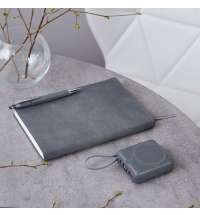 Внешний аккумулятор с подсветкой Риттер PD (Ritter PD) 10000mAh с функцией беспроводной зарядки 15W, серый