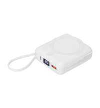 Внешний аккумулятор с подсветкой Риттер PD (Ritter PD) 10000mAh с функцией беспроводной зарядки 15W, белый