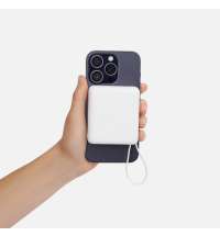 Внешний аккумулятор с подсветкой Риттер PD (Ritter PD) 10000mAh с функцией беспроводной зарядки 15W, белый