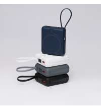 Внешний аккумулятор с подсветкой Риттер PD (Ritter PD) 10000mAh с функцией беспроводной зарядки 15W, белый