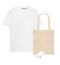 Набор с одеждой Крис (KRIS) (футболка, аккумулятор, шоппер), белый, M