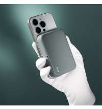 Внешний аккумулятор Юнион PD (Union PD) 10000mAh с функцией беспроводной зарядки 15W, серый