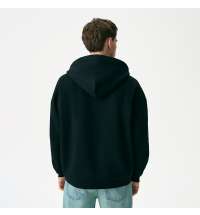 Худи релакс унисекс Баланс (Balance), с начесом, черный, размер M/L