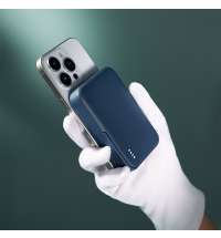 Внешний аккумулятор Юнион PD (Union PD) 10000mAh с функцией беспроводной зарядки 15W, синий